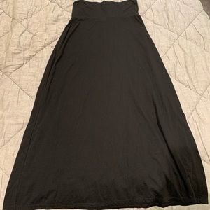 Old Navy Black Fold Over Maxi Skirt